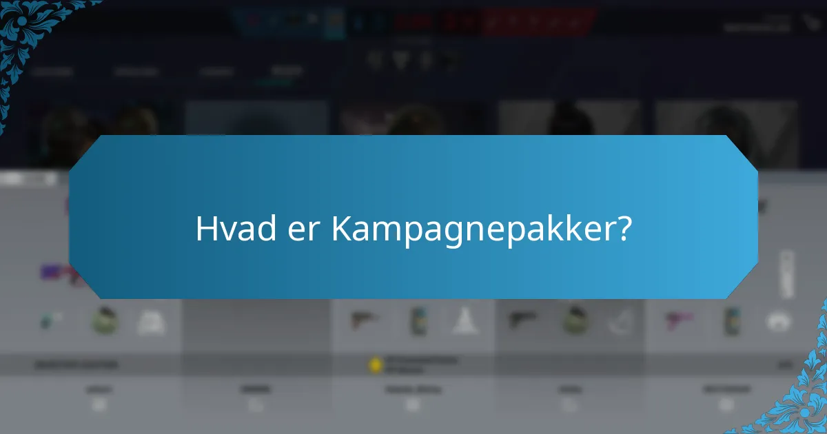 Hvad er Kampagnepakker?