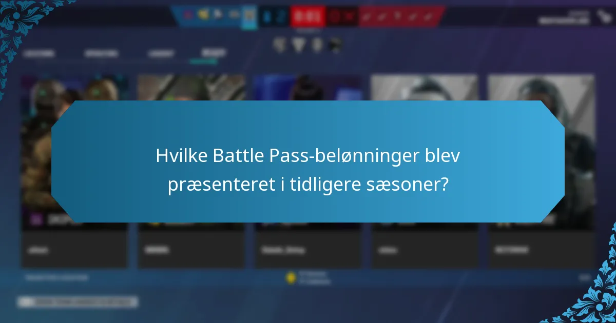 Hvilke Battle Pass-belønninger blev præsenteret i tidligere sæsoner?