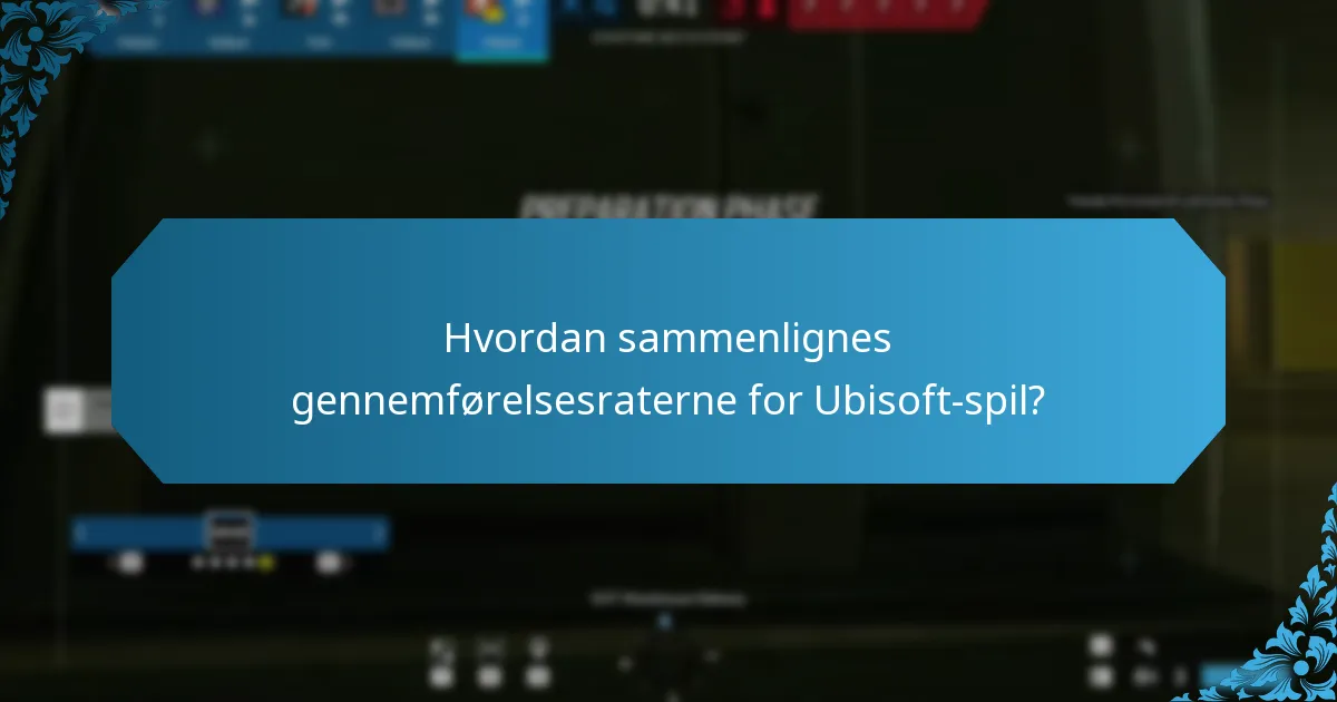Hvordan sammenlignes gennemførelsesraterne for Ubisoft-spil?